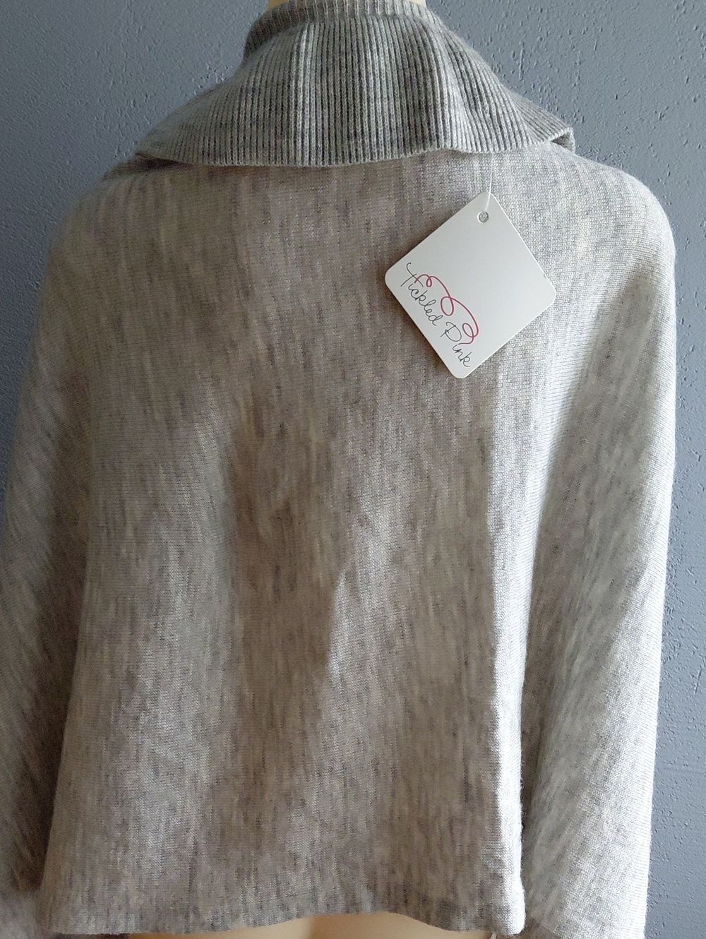 Light Gray Ruffle-Trim Wrap Shawl - Picture 2 of 5
